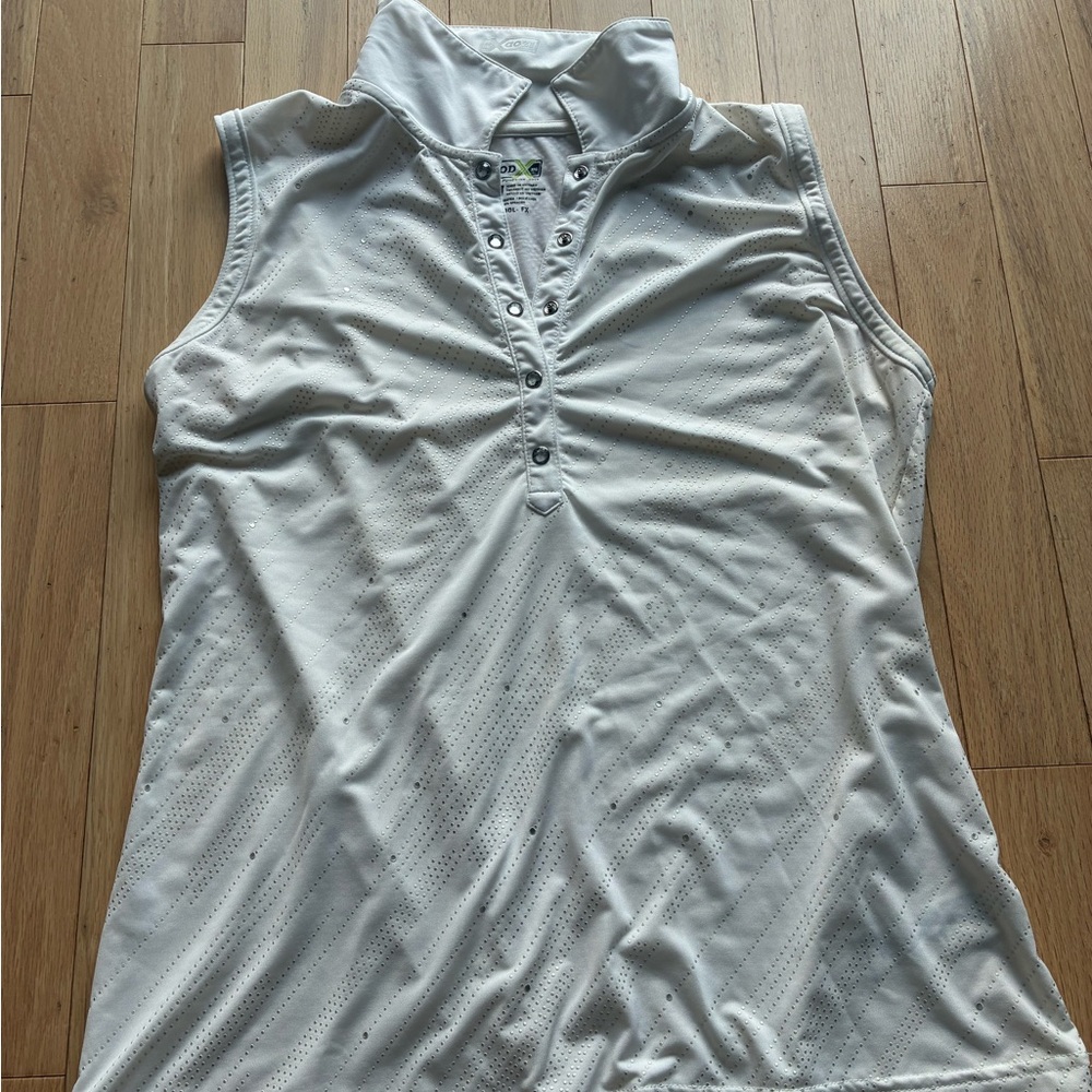 Izod Women's Light Gray Sleeveless Golf Tank Top